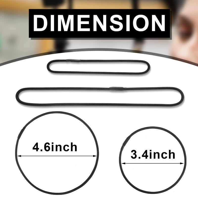 Shappy 8 Pieces Black Universal Elastic Bands Replacement Microphone Shock Mount Rubber Ring Shock Mount Holder Clamp Clip for Microphone Shock Mount Mic Holder Clip - Image 2