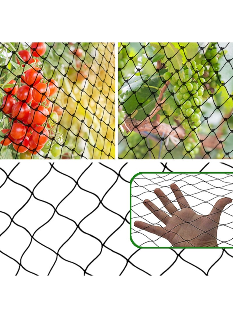 SYOSI شبكة الطيور، 7 × 100 قدم شبكة سياج الغزلان السوداء، شبكة حديقة واقية قابلة لإعادة الاستخدام للخضروات، النباتات، وأشجار الفاكهة، تشمل 50 رباط كابل لتسهيل الإعداد - Image 2