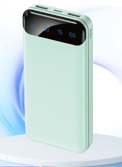 xinzhen X12 High-Capacity Power Bank 10000mAh LED Portable Charger for Samsung, Xiaomi Mi Mobile - External Battery, Fast Charging, Dual USB Output Green  - Image 1