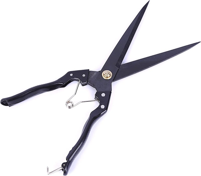 LCDCM Grass Sheep Shear - Coated Wear-Resistant Handle, Manganese Steel Double-Edged, Strong Spring Suitable For Manual Shearing of Cow, Sheep, and Horse Hair (Black 12.6 inches) - Image 3