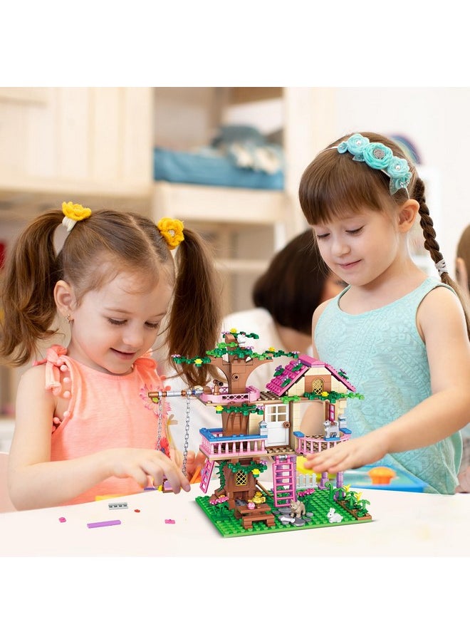 HSANHE Tree House Building Set Compatible with Lego Friends, 504 PCS Forest House Building Kit Birthday Gift for Kids Girls Boys Age 6-12 Years（7652）  - Image 5