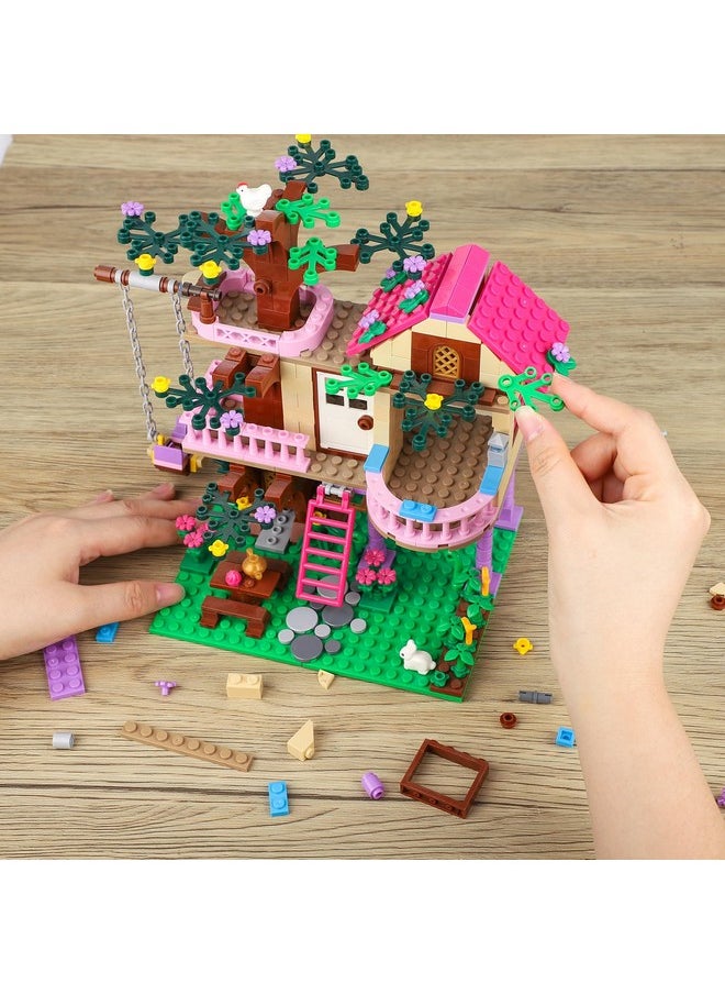 HSANHE Tree House Building Set Compatible with Lego Friends, 504 PCS Forest House Building Kit Birthday Gift for Kids Girls Boys Age 6-12 Years（7652）  - Image 3