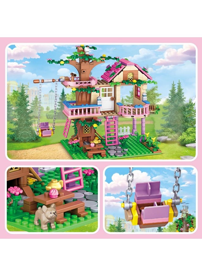 HSANHE Tree House Building Set Compatible with Lego Friends, 504 PCS Forest House Building Kit Birthday Gift for Kids Girls Boys Age 6-12 Years（7652）  - Image 2