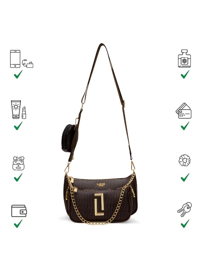 Lavie Luxe Women's Chunk25 3Pc Sling (Choco) - Image 4