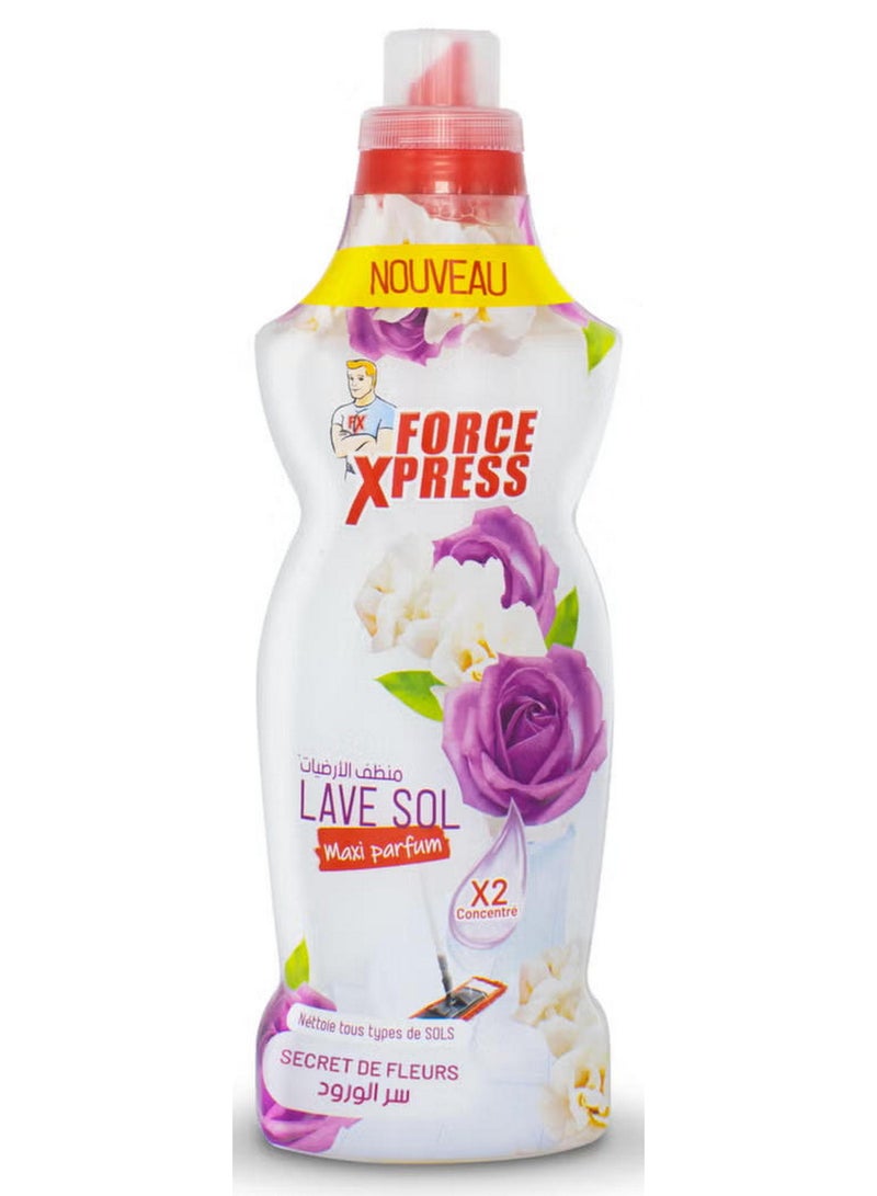 Force Xpress Secret De Fleurs Floor Cleaner X2Concentrate 1L - Image 1