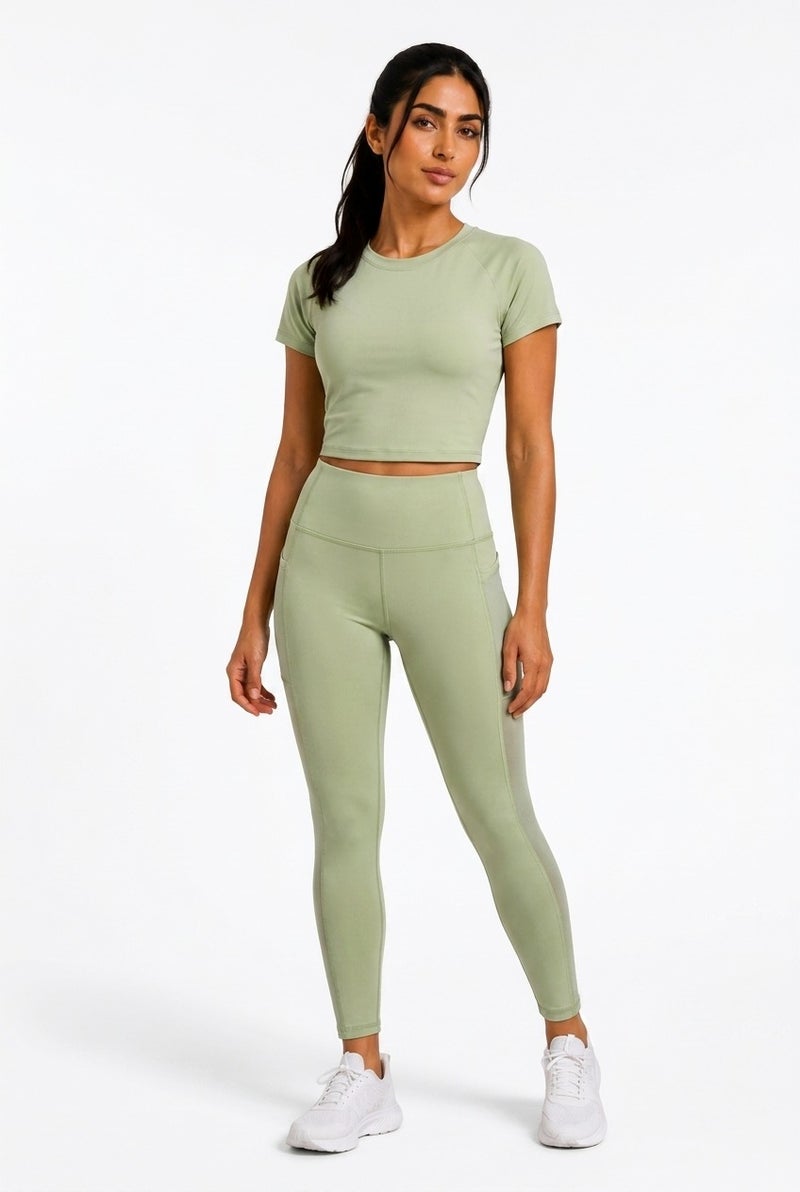 Moveletix Women's Training Leggings Green Luxe Soft - Image 4