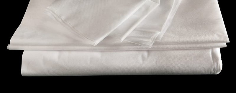 M's Solutions & Enterprises Disposable Bedsheets/Bed Cover White for Hospital, Traveling, Trains, Spa, Massage Rooms, 25 GSM, 32 X 72 Inches Pack of 100 Pieces - Image 3