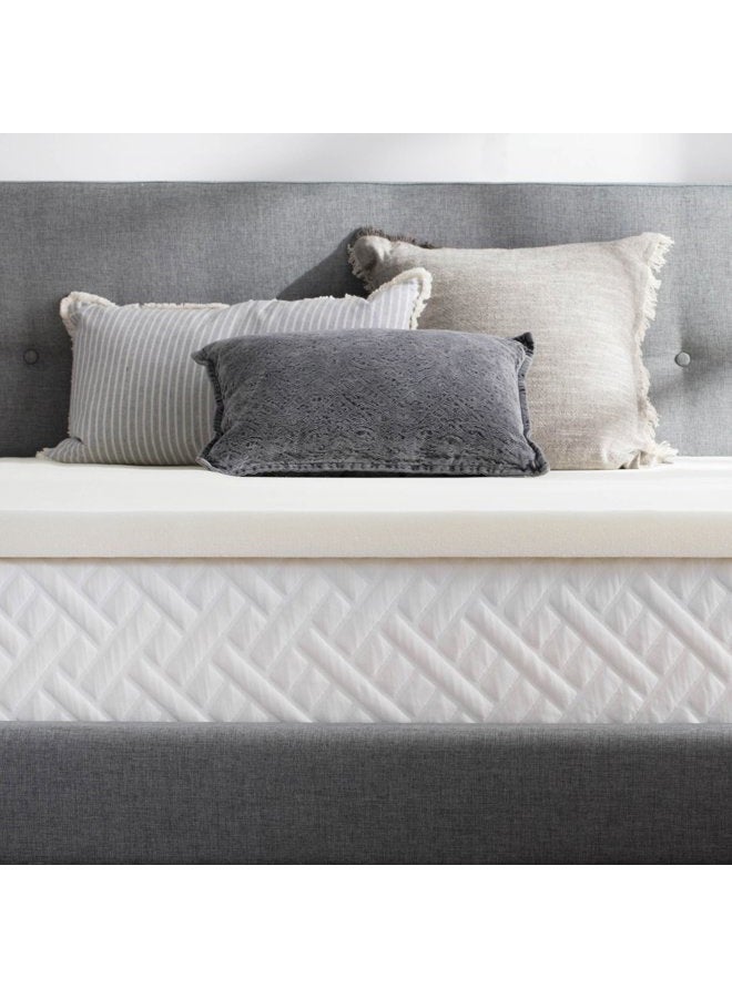 WEEKENDER 2 Inch Memory Foam Mattress Topper - California King,White - Image 3
