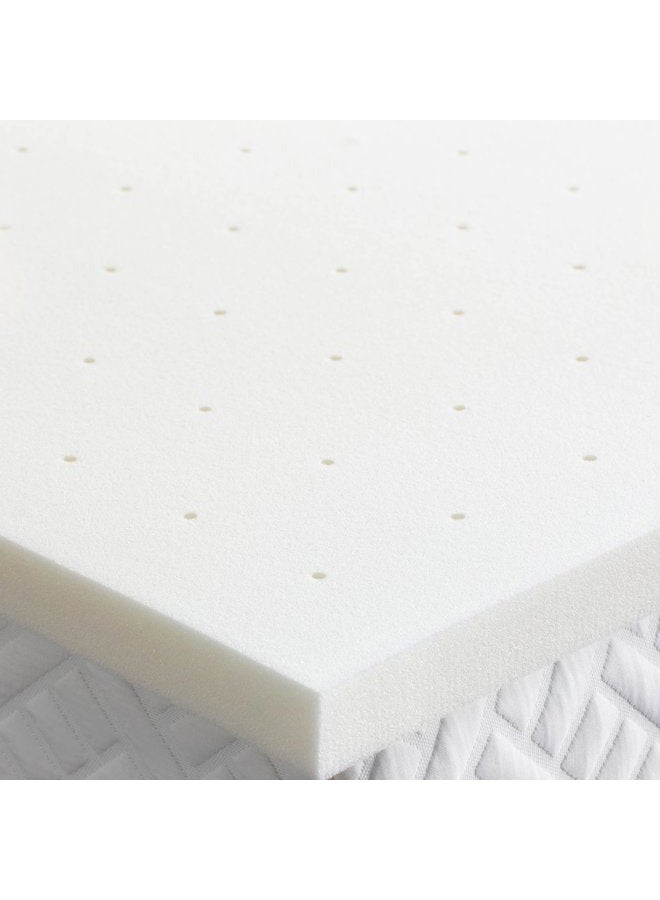 WEEKENDER 2 Inch Memory Foam Mattress Topper - California King,White - Image 4