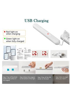 SYOSI 30CM Motion Sensor Closet Light, 59 LED Lights, 2 Working Modes, Brightness Adjustable, 2200mAh Rechargeable LED Wardrobe Cupboard Light for Bedroom, Kitchen, Hallway, White Light  - Image 5