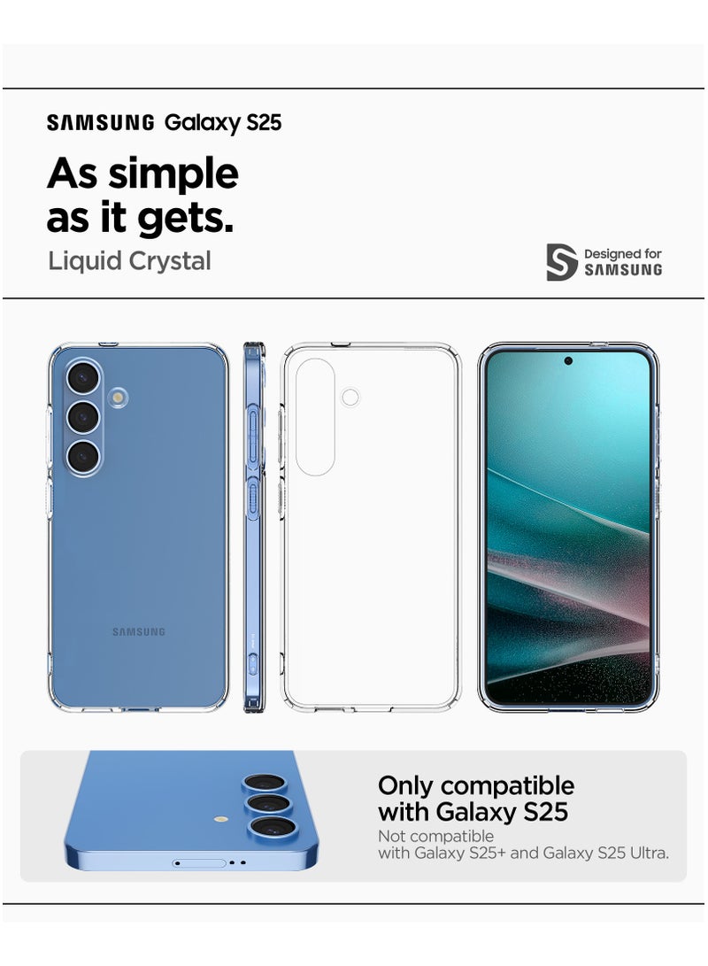 Spigen غطاء حماية سائل كريستال لجهاز سامسونج جالاكسي S25 - شفاف تمامًا - Image 2