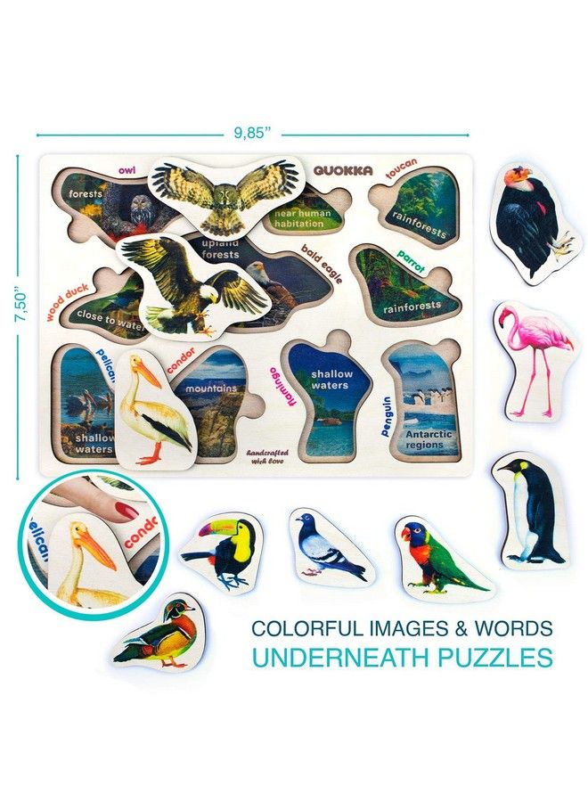quokka Toddler Puzzles For Kids Ages 2 4 In A Bag 6 Montessori Wooden Puzzles For Kids Ages 3 5 By Quokka Preschool Wood Game For Boys And Girls 1 3 Gift For Learning Realistic Animals Fruits Vehicles  - Image 3