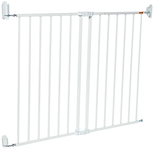 Regalo 2-in-1 Extra Wide Stairway and Hallway Walk ThroughBaby Safety Gate, Hardware Mounting, White 24"x40.5"x28.5"(Pack of 1) - Image 4