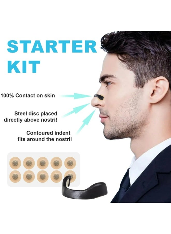 شرائط الأنف لتحسين تدفق الهواء (30 قطعة ، أبيض) - مغناطيس الأنف للتنفس وتخفيف الشخير وتحسين النوم - دعم أنف متقدم لتحسين التنفس ومريح وصديق للبشرة ومقاوم للعرق - Image 3