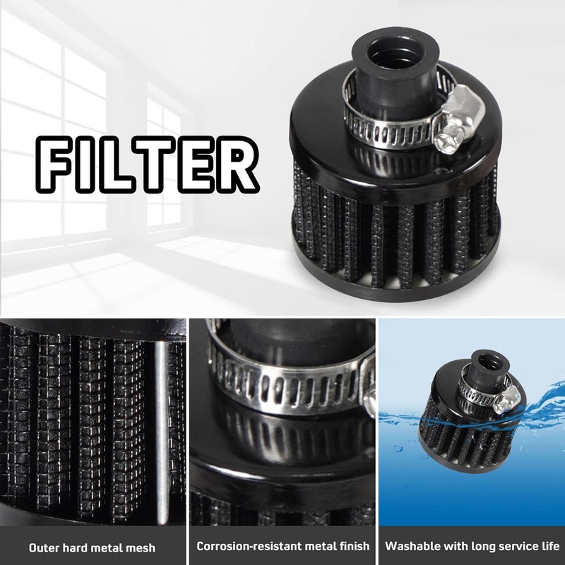 WENJTP HTRACING Oil Recovery Kit with 4 Adapters + Breather Filter 2 Port Drain Plug (1 Outlet + 1 Input) 150ml Universal Aluminum Deflector Oil Tank - Image 3