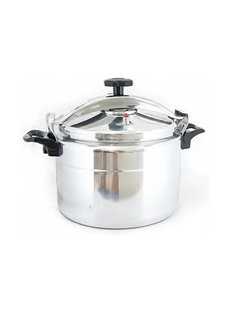 40L Aluminium Pressure Cooker, Extra Large Heavy Duty Capacity, Stainless Steel with Safety Lock, Pressure Release Valve, Ideal for Commercial Use, Catering, Restaurants, Big Families - Image 2