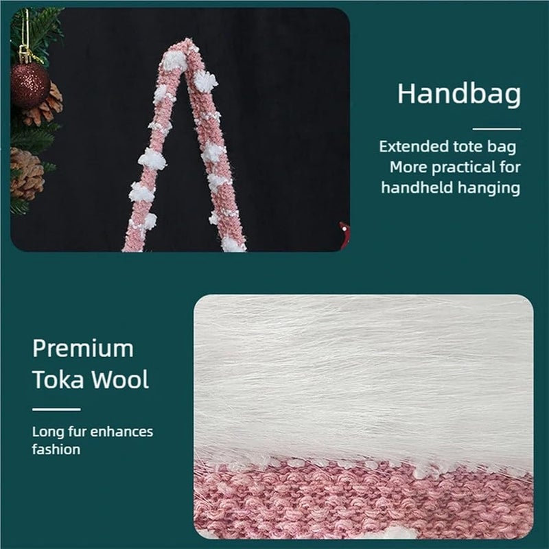 Christmas Fabric Gift Bags Portable Santa Snowman Pouches For Chocolates Surprises - Image 4