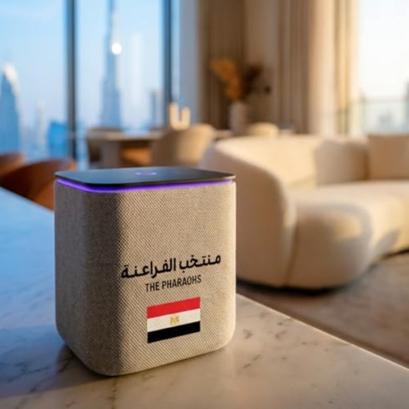 مكبر صوت ذكي بتقنية الذكاء الاصطناعي من يانجو ميدي إصدار محدود لكرة القدم، باللغة العربية الإنجليزية، صوت 24 وات، مركز المنزل الذكي زيجبي، يتضمن حقيبة تجميع وحزمة ملصقات مصر - Image 4