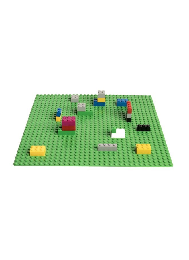 Edu Toys - Edu Toys Base Plastic Plate Board 32 x 32 Pegs/Dots for Classic Building Blocks Bricks Compatible with All Brands - Green - Image 1