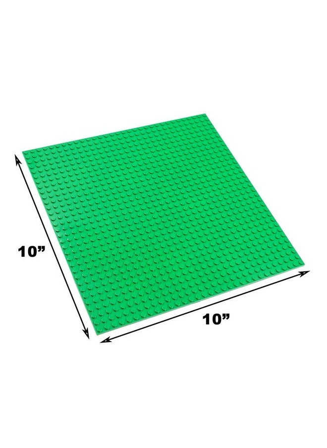Edu Toys - Edu Toys Base Plastic Plate Board 32 x 32 Pegs/Dots for Classic Building Blocks Bricks Compatible with All Brands - Green - Image 1