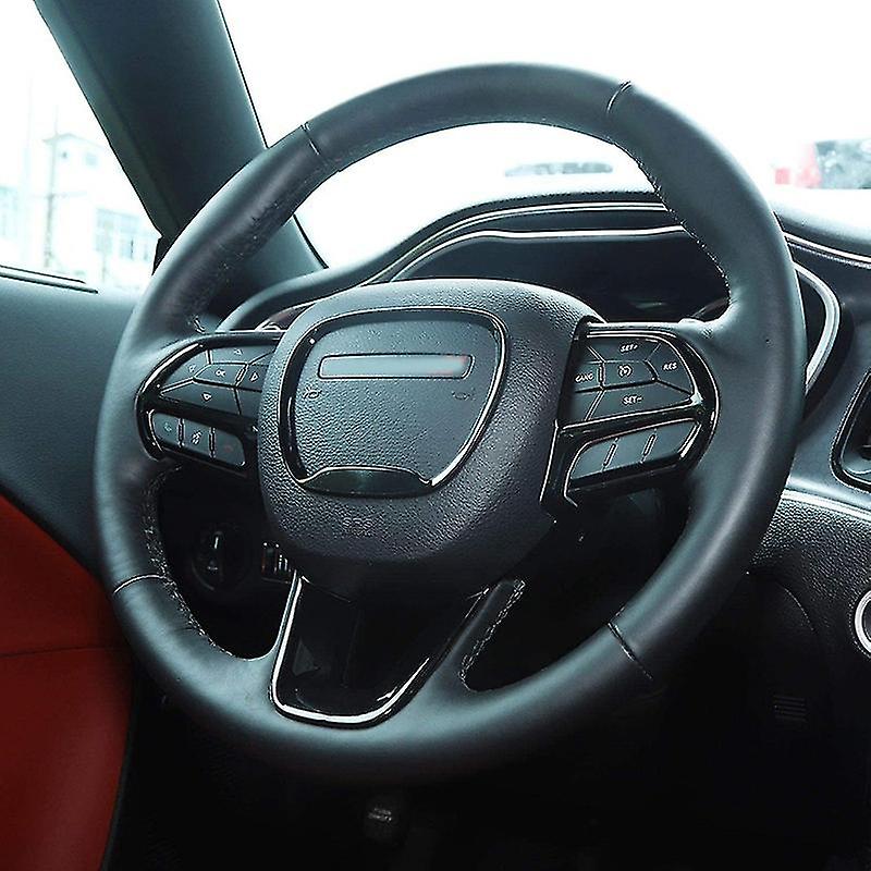 Steering Wheel Cover Trim For Dodge For Durango, Black - Image 4