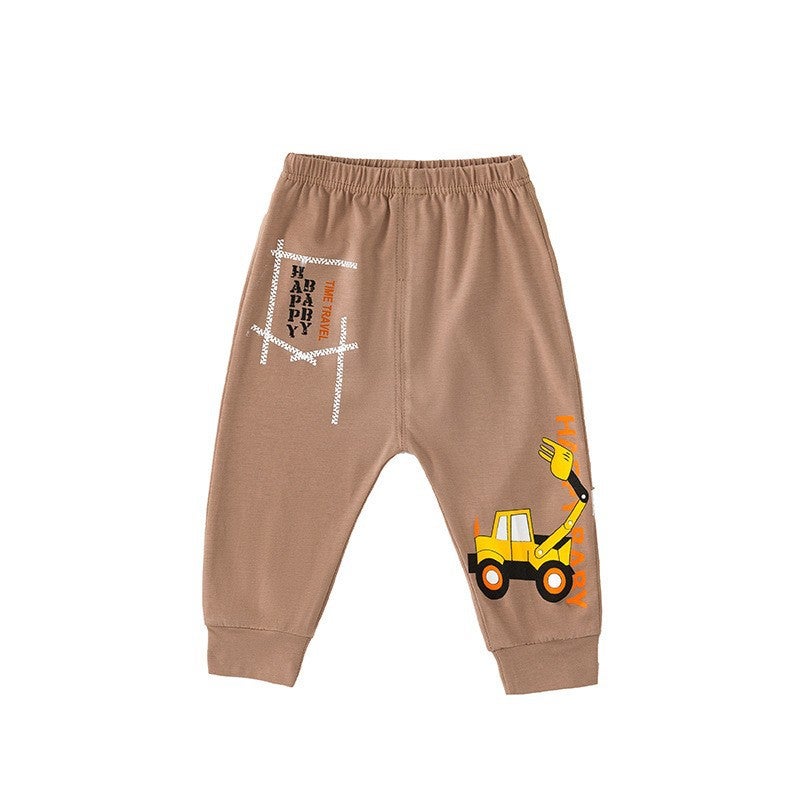 Children'S Thin Lycra Cotton Pants, Baby Toddler Printed Jogger Pants, Infant Sports Loose Trousers, Cute And Fun - Image 5
