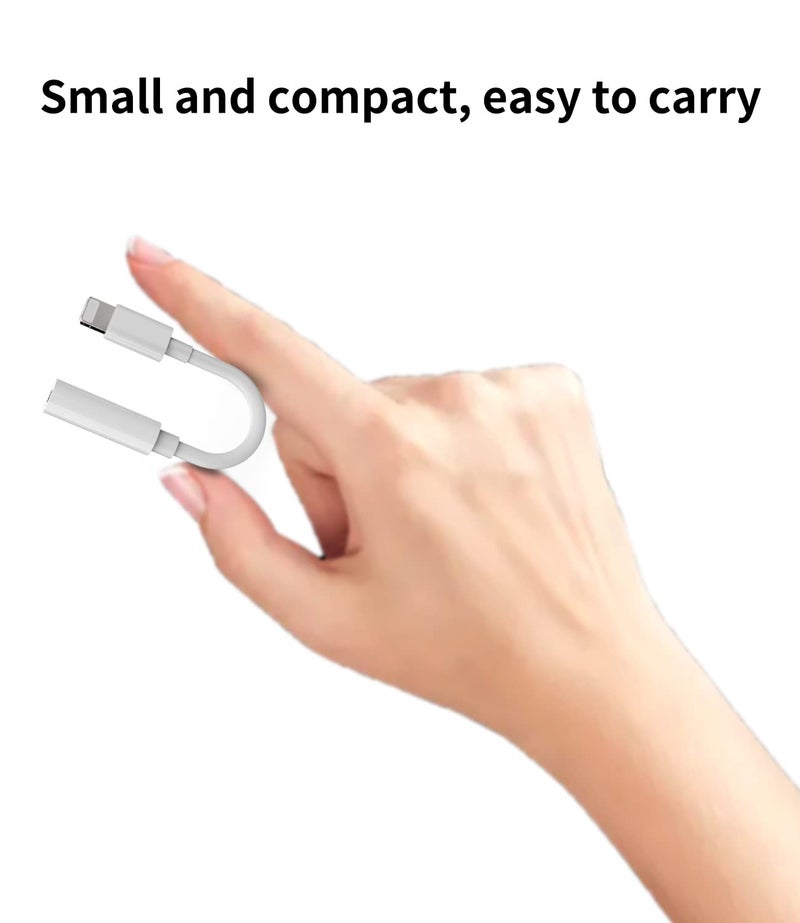 HOYULLI Lightning to 3.5mm Jack Splitter for iPhone AUX Adapter Headphone Dongle(2pack) Audio Cord Music Earbud Converter Cable for Apple MFI Certified 14 13 12 11 Pro X 8 7 Plus for Ipad Earphone Connector - Image 2