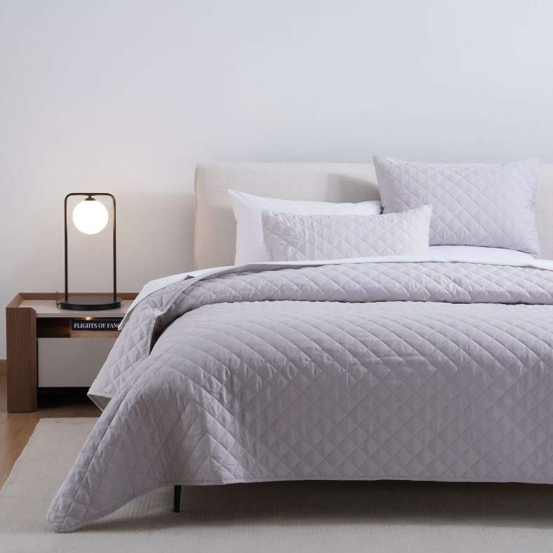 Pan Home Essential 3-piece Diamond Quilted Bedspread Set 160x220cm - Beige - 121GGO9900137 - Image 1