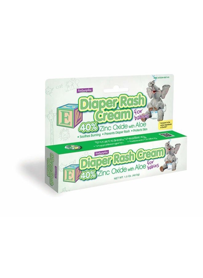 Diaper Rash Cream for Babies 40% Zinc Oxide with Aloe 4 Pack