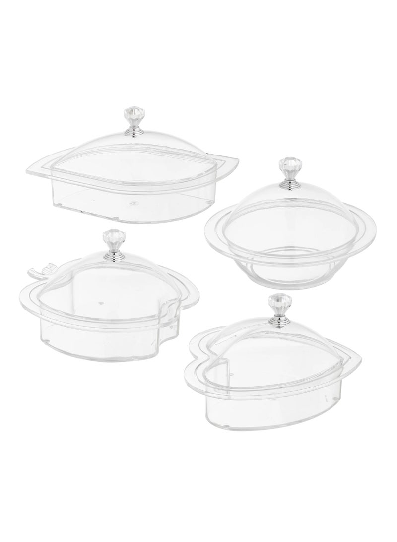 Hic Acrylic Nuts Serving Plate Set 4 Pieces - Image 1