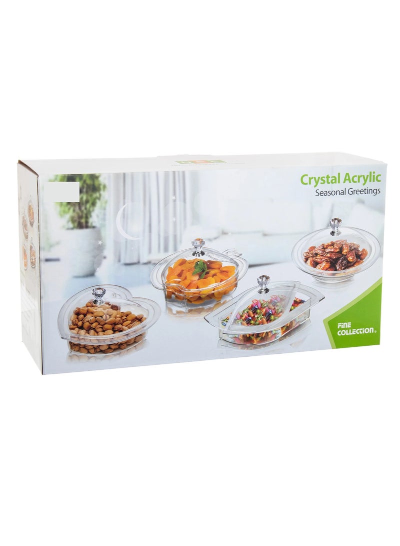 Hic Acrylic Nuts Serving Plate Set 4 Pieces - Image 4