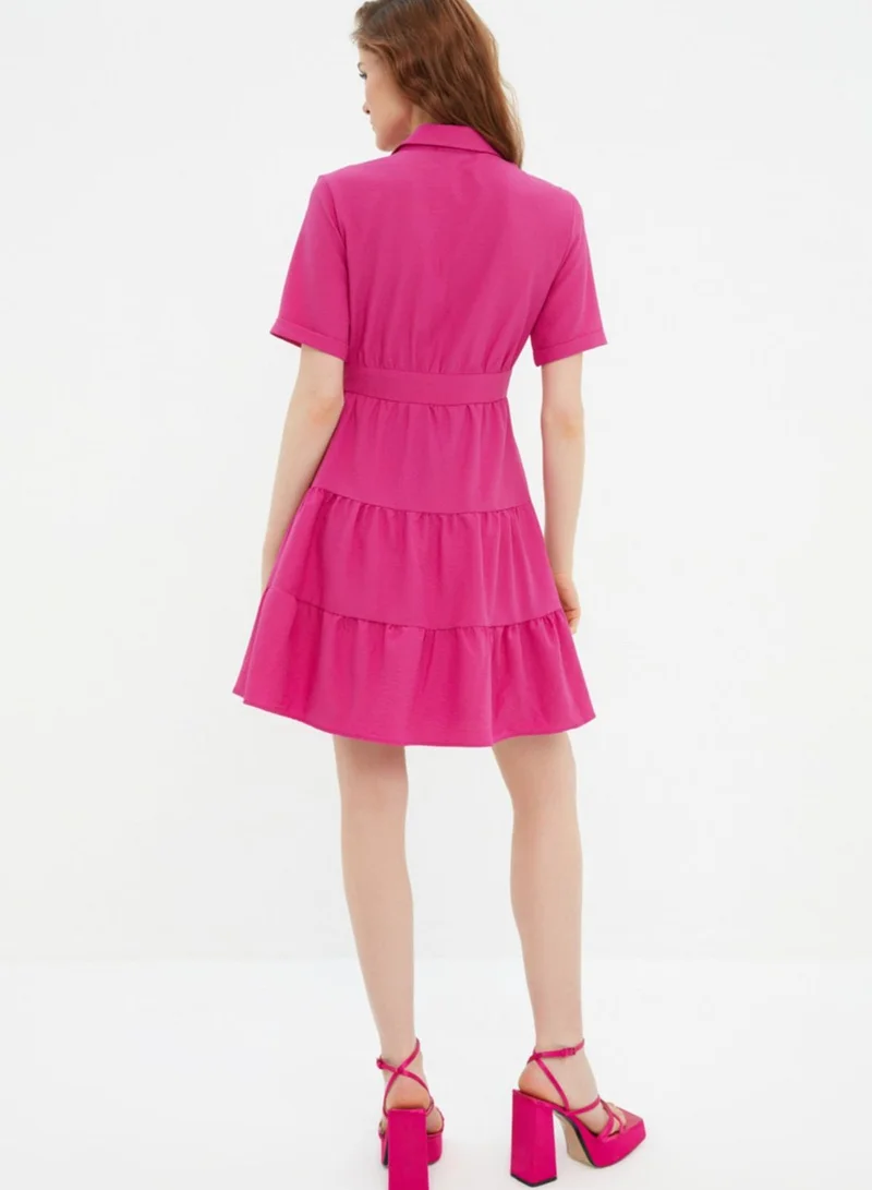 trendyol Tiered Button-Up Dress