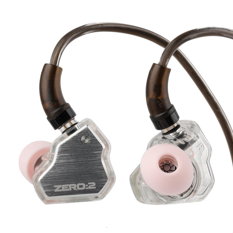 Linsoul 7Hz x Crinacle Zero:2 in Ear Monitor, Updated 10mm Dynamic Driver IEM, Wired Earbuds Earphones, Gaming Earbuds, with OFC IEM Cable for Musician (Without MIC, Silver) - Image 1