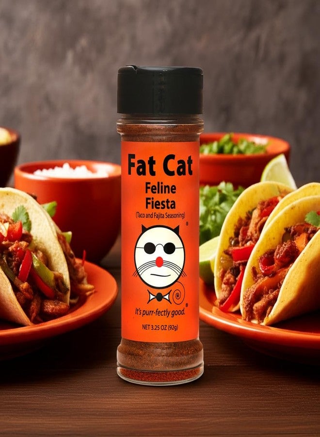 Fat Cat Feline Fiesta Premium Taco & Fajita Seasoning by Fat Cat Gourmet (3.25 oz) | Bold Tex-Mex Spice Blend for Beef, Chicken & Veggies | All-Natural | Vegan, Gluten-Free - Image 4