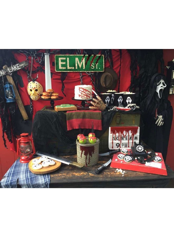 flinelife Elm Street Sign, 16X6, Horror Movie Metal Sign, Nightmare on Elm Street Wreath Sign - Image 2