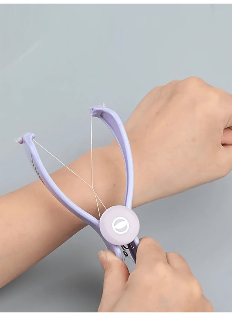 ام اس كيو مزيل شعر الوجه بالخيط يدوي، ماكينة إزالة شعر الوجه بالنابض مع خيوط قابلة للاستبدال للشفة العليا والخدين والشعر الناعم - Image 5