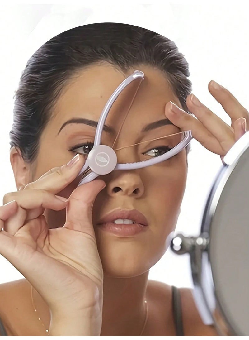 ام اس كيو مزيل شعر الوجه بالخيط يدوي، ماكينة إزالة شعر الوجه بالنابض مع خيوط قابلة للاستبدال للشفة العليا والخدين والشعر الناعم - Image 2