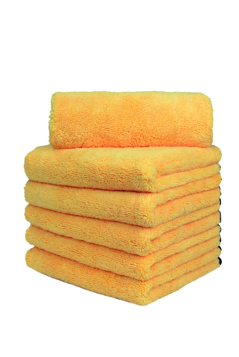 CARCAREZ Microfiber Car Drying Towels 16x24 Inch Large Car Wash Detailing Buffing Polishing Towel with Microfiber Cloth Gold 6