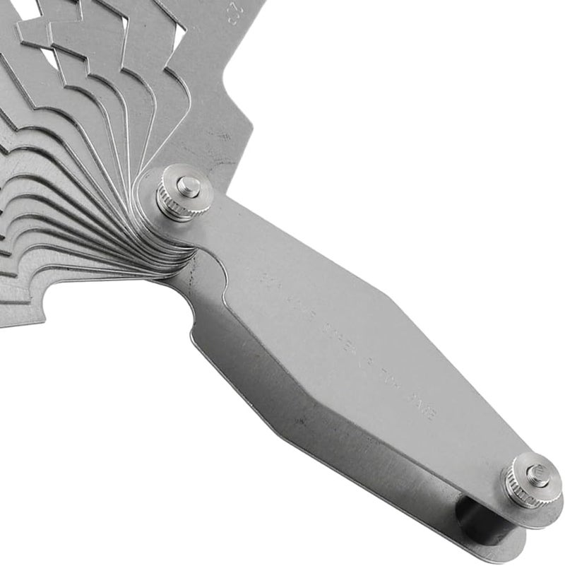 Stainless Steel 14 Blade Thread Gauge 2P 20P Metric Screw Pitch Measuring Tool - Image 5