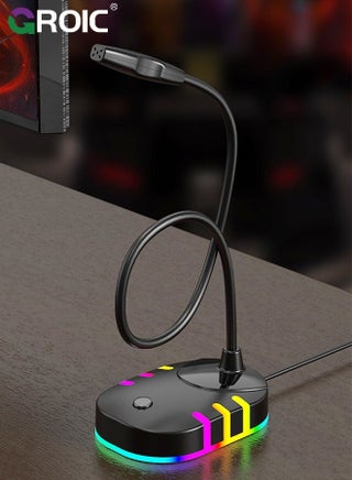 USB Computer Microphone, Plug &Play Desktop Omnidirectional Condenser PC Laptop Mic, Mute Button with LED Indicator, Compatible Windows/Mac, Ideal for YouTube, Skype, Recording, Games - pzsku/Z1A40C6F867CA7AA37C86Z/45/_/1740641157/24efeb0a-82b9-4469-8f0f-7c23576f7e74