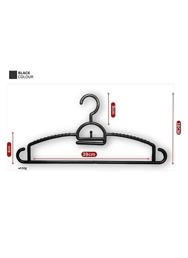 Feelings Feelings Plastic Hanger 18 Pcs Set Black  - Image 2