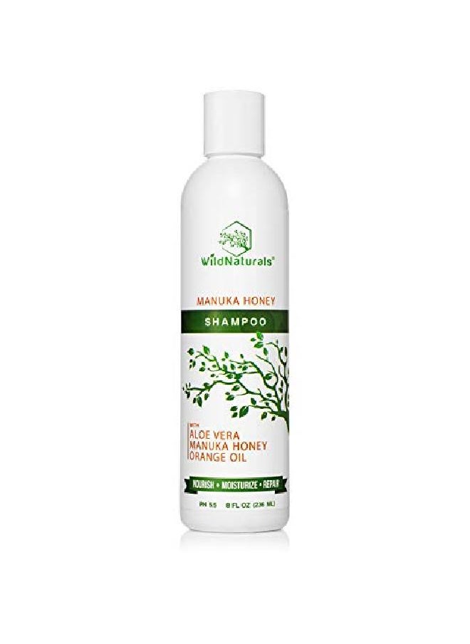 Wild Naturals - Sulfate Free Shampoo : With Manuka Honey + Aloe Vera For Hair Loss Thinning Hair And Itchy Dry Scalp Anti Dandruff Moisturizing 98% Natural 80% Organic Healing Plantbased Formula - Image 1