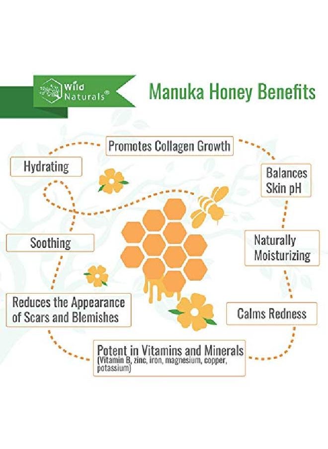 Wild Naturals - Sulfate Free Shampoo : With Manuka Honey + Aloe Vera For Hair Loss Thinning Hair And Itchy Dry Scalp Anti Dandruff Moisturizing 98% Natural 80% Organic Healing Plantbased Formula - Image 1