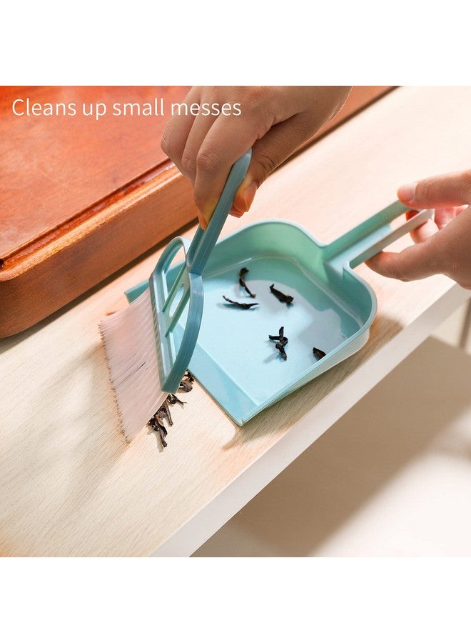Lamoutor 3 Pack Mini Hand Broom and Dustpan Set Small Dust Pans with Brush Set Cleaning Tool for Desk, Car and Animal Waste Mixed Color - Image 4