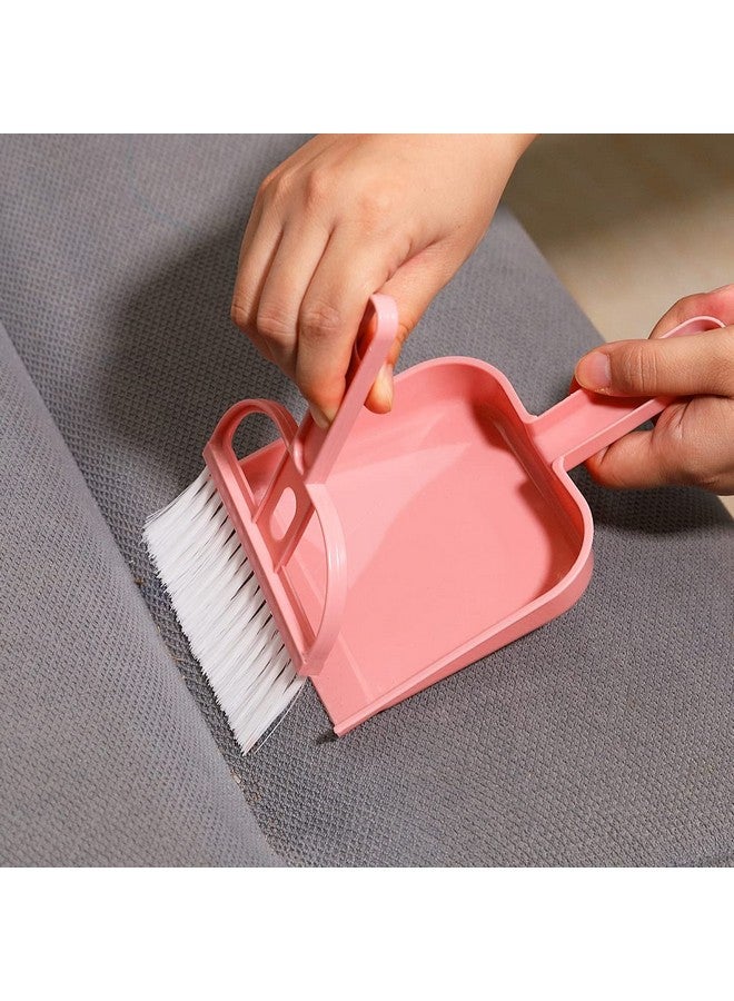 Lamoutor 3 Pack Mini Hand Broom and Dustpan Set Small Dust Pans with Brush Set Cleaning Tool for Desk, Car and Animal Waste Mixed Color - Image 5