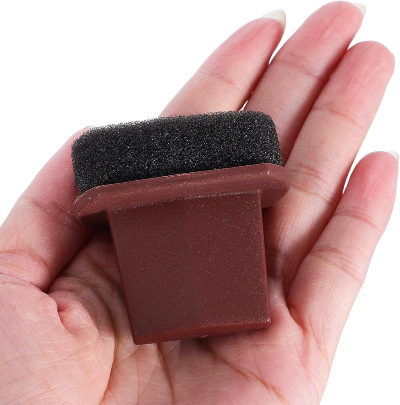 10pcs Handheld Paint Sponges for Crafts and Painting Brown Rhombus-Shaped Applicator Set for Shoes, Furniture, Car Seats, and Leather Care - Image 4