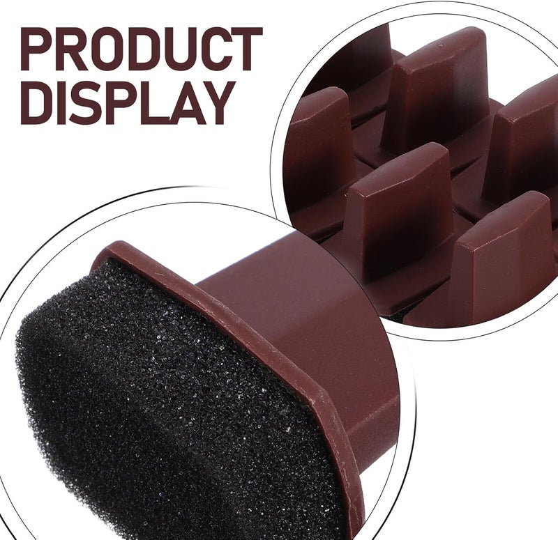10pcs Handheld Paint Sponges for Crafts and Painting Brown Rhombus-Shaped Applicator Set for Shoes, Furniture, Car Seats, and Leather Care - Image 3