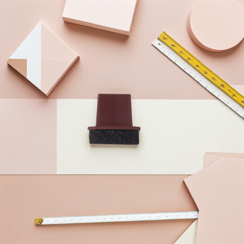 10pcs Handheld Paint Sponges for Crafts and Painting Brown Rhombus-Shaped Applicator Set for Shoes, Furniture, Car Seats, and Leather Care - Image 5