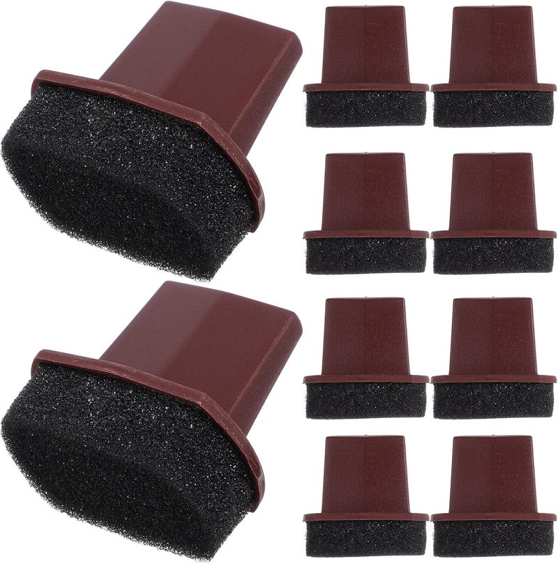 10pcs Handheld Paint Sponges for Crafts and Painting Brown Rhombus-Shaped Applicator Set for Shoes, Furniture, Car Seats, and Leather Care - Image 1