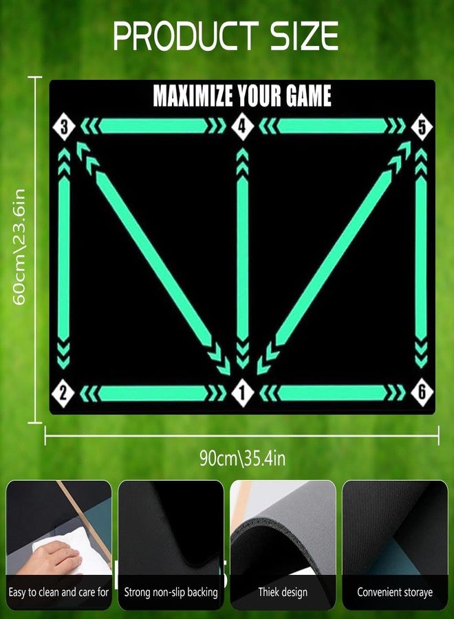 برو بيروس بساط تدريب كرة القدم للأطفال من بروبيروس®، مقاس 23.6 × 35.4 بوصة، لتمارين مهارات التسديد في كرة القدم، مزود بخطوط إرشادية، مانع للانزلاق، مصنوع من طين الدياتوم، قطعتان - Image 2